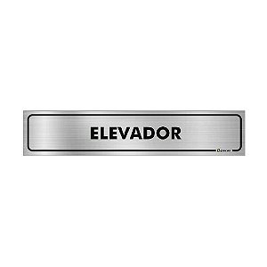 Placa Identificação - Elevador - Aluminio