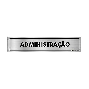 Placa Identificação - Administração - Aluminio