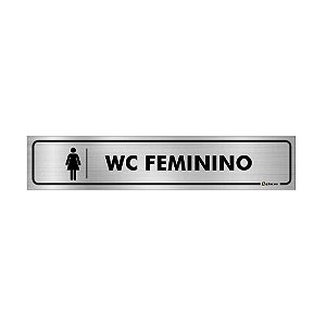 Placa Identificação - WC Feminino - Aluminio