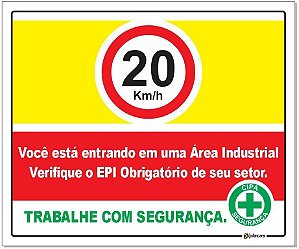 Placa - Velocidade - Área Industrial