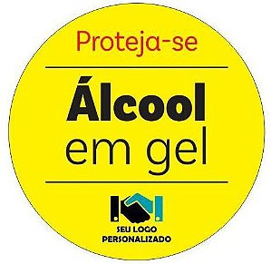 Etiqueta - Proteja-se Álcool em gel 10x10cm