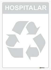 Placa Material Reciclável - Hospitalar