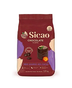 CHOCOLATE GOTAS MEIO AMARGO SICAO GOLD 1,01KG