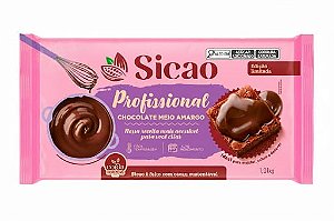 CHOCOLATE BARRA MEIO AMARGO SICAO PROFISSIONAL 1,01KG