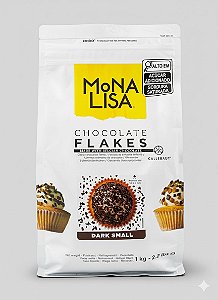 FLAKES DE CHOCOLATE AMARGO 4D 1KG DARK SMALL MONALISA