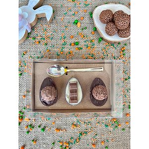 CAIXA OVO DE COLHER 3 OVOS 50GR KRAFT MAX PAPER