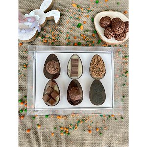 CAIXA OVO DE COLHER 6 OVOS 50GR BRANCA MAX PAPER