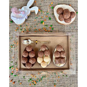 CAIXA OVO DE COLHER 3 OVOS 100GR/150GR KRAFT MAX PAPER