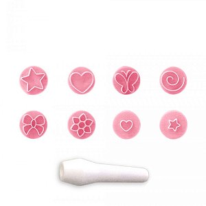 KIT CARIMBOS ESSENCIAIS ROSA BEBE BLUESTAR PCT/8UN