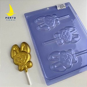 FORMA ACETATO 423 PIRULITO COELHO ORELHUDO PORTO FORMAS