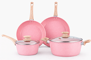 CONJUNTO 4 PANELAS ROSA