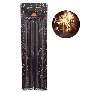 VELA ESTRELINHA C/4UN SILVER FESTAS