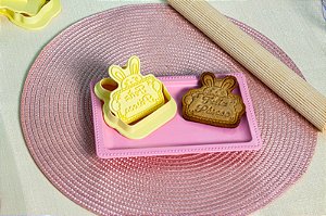 CORTADOR COM CARIMBO FELIZ PÁSCOA BLUESTAR