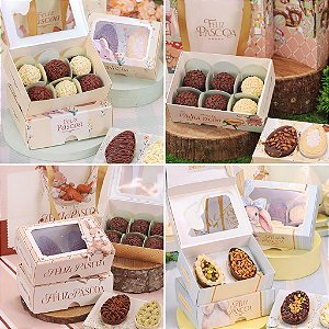 CAIXA PARA 6 DOCES OU 2 MINI OVOS 50GR UN JANGO