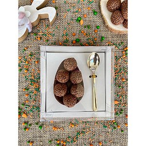 CAIXA OVO DE COLHER 100/150GR BRANCA COM BORDA MAX PAPER