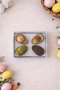 CAIXA OVO DE COLHER 4 OVOS 50GR BRANCA MAX PAPER