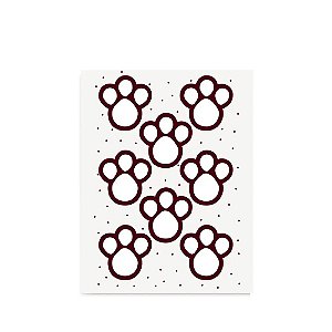 CARTELA ADESIVA PEGADAS C/16UN CROMUS