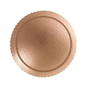 CAKE BOARD REDONDO OURO ROSE ULTRAFEST
