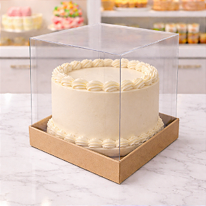 CAIXA PARA BOLO 19X19X20CM KRAFT MAX PAPER