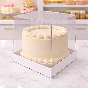 CAIXA PARA BOLO 19X19X20CM BRANCA MAX PAPER