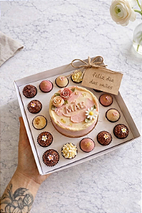 CAIXA MINI BOLO + BRIGADEIROS BRANCA UN MAX PAPER