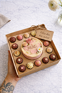 CAIXA MINI BOLO + BRIGADEIROS KRAFT UN MAX PAPER