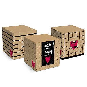 CAIXA CUBO 9X9CM PCT/10UN CROMUS