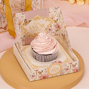 CAIXA PARA CUPCAKE C/TAMPA DOLCE VITA JANGO