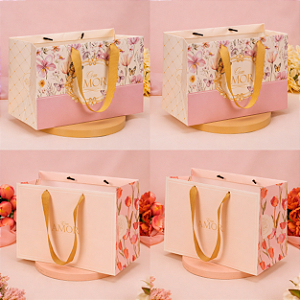 SACOLA 26X16,5X13CM COM AMOR PCT/5UN JANGO