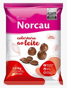 COBERTURA MOEDAS PREMIUM AO LEITE 1,01KG NORCAU