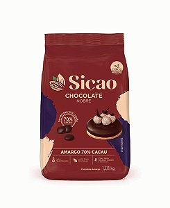 CHOCOLATE GOTAS AMARGO 70% 1,01KG SICAO GOLD