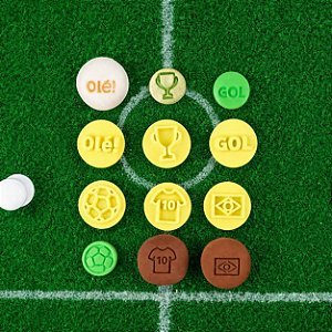 KIT CARIMBOS FUTEBOL PCT/6UN BLUESTAR