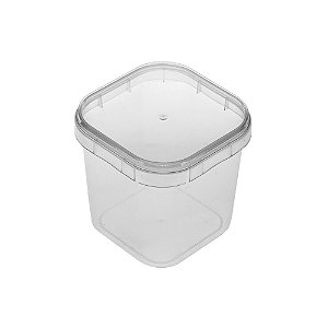 POTE QUADRADO COM LACRE 220ML PCT/10UN PLASTILÂNIA