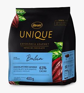 CHOCOLATE GOTAS BAHIA 63% UNIQUE 400GR HARALD
