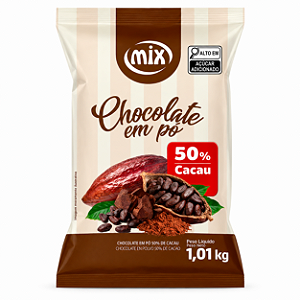 CHOCOLATE EM PÓ 50% CACAU 1,01KG MIX