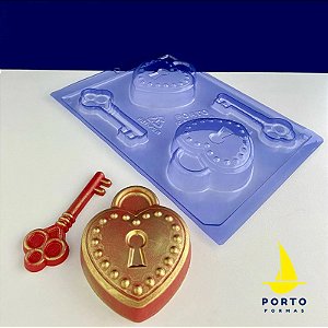 FORMA ESPECIAL 1103 CORAÇÃO CADEADO 150GR PORTO FORMAS