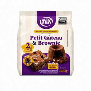 MISTURA P/PREPARO DE BOLOS BROWNIE E PETIT GÂTEAU 500GR MIX