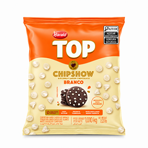 GOTAS PINGO CHIPSHOW CHOCOLATE BRANCO 1,01KG TOP HARALD