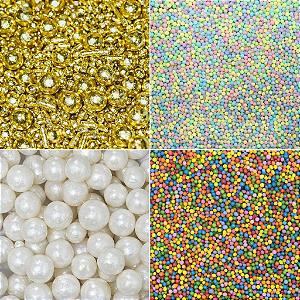 CONFEITO DE AÇÚCAR MIÇANGAS/PÉROLAS/SPRINKLES JADY CONFEITOS