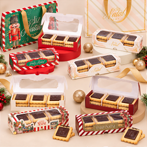 CAIXA COM VISOR PARA 9 BISCOITOS NATAL PCT/5UN JANGO