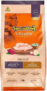 Ração Cães Special Dog Ultralife Sênior 7+ Raças Pequenas Frango 1Kg