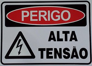 PLACA INDICATIVA DE PERIGO ALTA TENSÃO