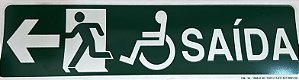 PLACA INDICATIVA DE SAIDA A ESQUERDA PCD