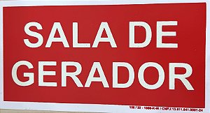 PLACA INDICATIVA DE SALA DE GERADOR