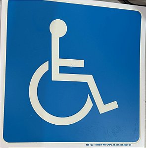 PLACA INDICATIVA DE DEFICIENTE FÍSICO