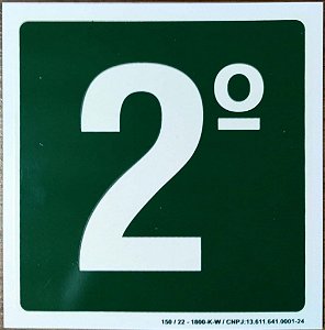 PLACA INDICATIVA DE 2° ANDAR