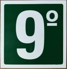 PLACA INDICATIVA DE 9° ANDAR