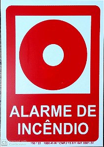 PLACA INDICATIVA DE BOTOEIRA DE ALARME