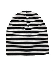 Gorro Viscolycra Listras Preto e Branco