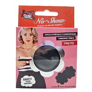NO SHOW THAT GIRL - Adesivo de proteção para os mamilos 4 pares Preto